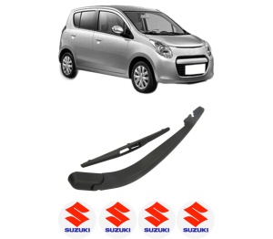 Set brat stergator spate cu lamela pentru SUZUKI ALTO VII (GF, HA25_, HA35_) din 2009-2012, pentru spate, din cauciuc siliconat rezistent, 4 stickere auto SUZUKI v421