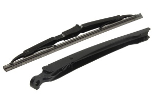 Set brat stergator spate cu lamela pentru Volkswagen FOX Hatchback (5Z1, 5Z3, 5Z4) din 2005-2011, pentru spate, din cauciuc siliconat rezistent, 4 stickere auto Volkswagen v184