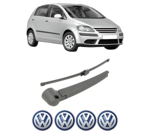 Set brat stergator spate cu lamela pentru Volkswagen GOLF PLUS V (5M1, 521) din 2004-2013, pentru spate, din cauciuc siliconat rezistent, 4 stickere auto Volkswagen v174