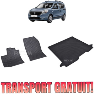 Set Covorase Auto Si Tavita Portbagaj DACIA DOKKER din 11.2012 - 09.2021, caroserie van 2 locuri,