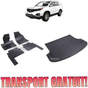 Set Covorase Auto Si Tavita Portbagaj KIA SORENTO II din 2009 - 01.2015, caroserie suv 5 locuri, 5 LOCURI