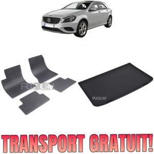 Set Covorase Auto Si Tavita Portbagaj MERCEDES A-CLASS W176 din 09.2012 - 04.2018, caroserie hatchback,