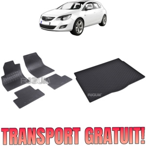 Set Covorase Auto Si Tavita Portbagaj OPEL ASTRA J din 10.2009 - 10.2015, caroserie hatchback,