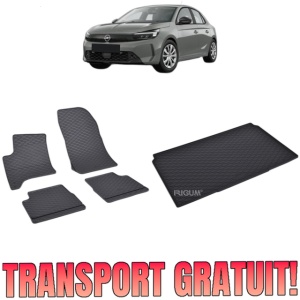 Set Covorase Auto Si Tavita Portbagaj OPEL CORSA F HYBRID din 02.2024 - 2026, caroserie hatchback,