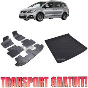 Set Covorase Auto Si Tavita Portbagaj SEAT ALHAMBRA II din 09.2010 - 03.2022, caroserie van 7 locuri, 7 LOCURI, RAND 3 CULCAT