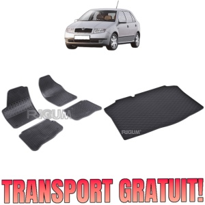 Set Covorase Auto Si Tavita Portbagaj SKODA FABIA I din 2000 - 2007, caroserie hatchback,