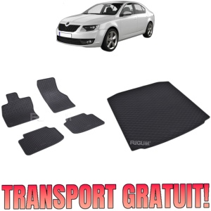 Set Covorase Auto Si Tavita Portbagaj SKODA OCTAVIA III din 02.2013 - 05.2020, caroserie hatchback,
