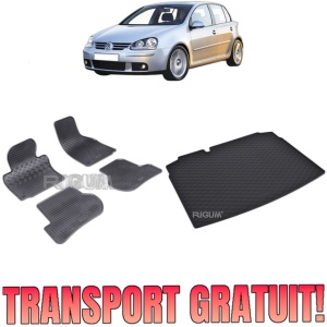 Set Covorase Auto Si Tavita Portbagaj VOLKSWAGEN GOLF 5 din 10.2003 - 2008, caroserie hatchback, ROATA REZERVA MICA / KIT REPARATIE