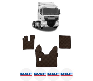 Set covorase Camion Tir DAF XF 105 din 2005-2013, Auto, 4x Stickere auto cu DAF