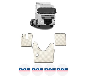 Set covorase Camion Tir DAF XF 105 din 2005-2013, Auto, 4x Stickere auto cu DAF