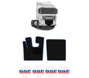 Set covorase Camion Tir DAF XF 105 din 2005-2013, Auto, 4x Stickere auto cu DAF
