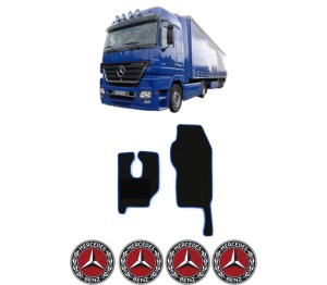 Set covorase Camion Tir MERCEDES-BENZ ACTROS MP2 / MP3 din 2002-2009, Auto, 4x Stickere auto cu MERCEDES-BENZ