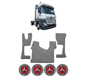 Set covorase Camion Tir MERCEDES-BENZ ACTROS MP4 / MP5 din 2011-2024, Auto, 4x Stickere auto cu MERCEDES-BENZ