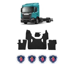 Set covorase Camion Tir SCANIA G II din 2017-2023, Auto, 4x Stickere auto cu SCANIA