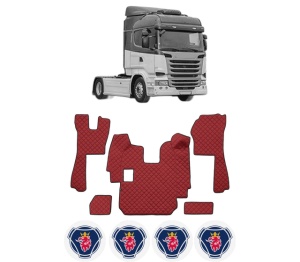 Set covorase Camion Tir SCANIA R I din 2004-2019, Auto, 4x Stickere auto cu SCANIA
