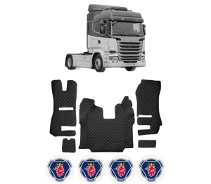 Set covorase Camion Tir SCANIA R I din 2004-2019, Auto, 4x Stickere auto cu SCANIA