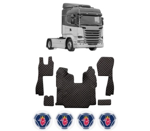 Set covorase Camion Tir SCANIA R I din 2004-2019, Auto, 4x Stickere auto cu SCANIA