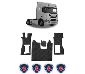 Set covorase Camion Tir SCANIA R II din 2016-2024, Auto, 4x Stickere auto cu SCANIA
