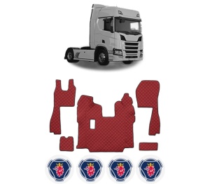 Set covorase Camion Tir SCANIA R II din 2016-2024, Auto, 4x Stickere auto cu SCANIA