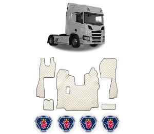 Set covorase Camion Tir SCANIA R II din 2016-2024, Auto, 4x Stickere auto cu SCANIA