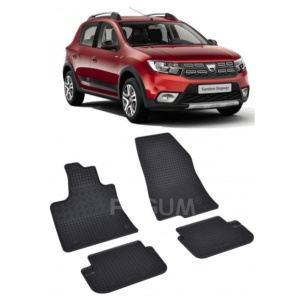 Set covorase Dacia Logan 2021-prezent, din cauciuc 100%, compatibile cu autoturismul DACIA Logan v2149
