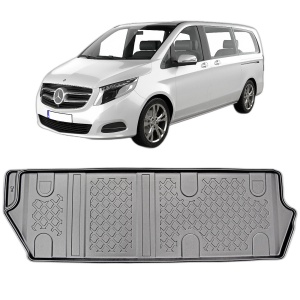 Set covorase MERCEDES VITO W447, din 10.2014 - Prezent, covorase tavita, caroserie VAN ampatament lung, rand 3, scaune fixe, compatibile cu autoturismul MERCEDES VITO W447, ARISTAR - Img 2
