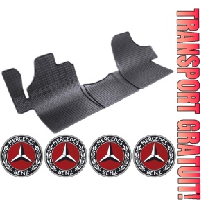 Set covorase Mercedes Vito W639 2003-2014 si 4 stickere rotunde Mercedes
