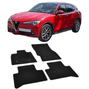 Set covorase mocheta Alfa Romeo Stelvio 2017-prezent, din mocheta, compatibile cu autoturismul Alfa Romeo Stelvio - Img 2