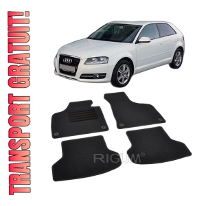 Set covorase mocheta Audi A3 8P Sportback, 2003-2012, din mocheta, compatibile cu autoturismul Audi A3 8P Sportback