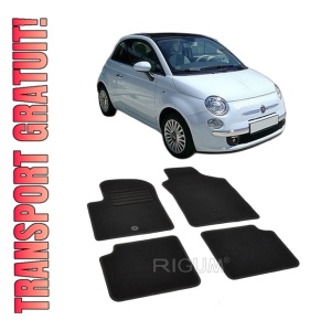 Set covorase mocheta Fiat 500 (1) 2007-2014, din mocheta, compatibile cu autoturismul Fiat 500 (1)