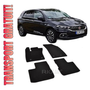 Set covorase mocheta Fiat Tipo 2 hatchback si Tipo 2 SW (break), 2017-prezent, din mocheta, compatibile cu autoturismul Fiat Tipo 2 hatchback si Tipo 2 SW (break)