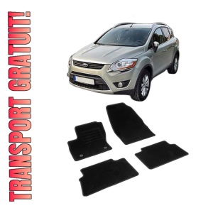 Set covorase mocheta Ford Kuga 1 cu facelift, 2011-2013, din mocheta, compatibile cu autoturismul Ford Kuga 1 cu facelift