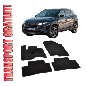 Set covorase mocheta Hyundai Tucson 3 Hybrid / Plug-in Hybrid 2021-prezent, din mocheta, compatibile cu autoturismul Hyundai Tucson 3 Hybrid / Plug in Hybrid
