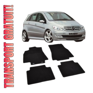 Set covorase mocheta Mercedes Clasa B W245 2005-2011, din mocheta, compatibile cu autoturismul Mercedes Clasa B W245