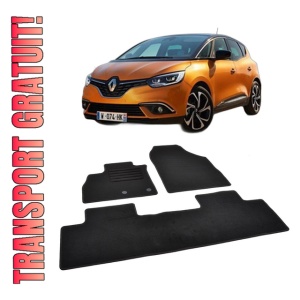 Set covorase mocheta Renault Scenic 4 2016-prezent, din mocheta, compatibile cu autoturismul Renault Scenic 4