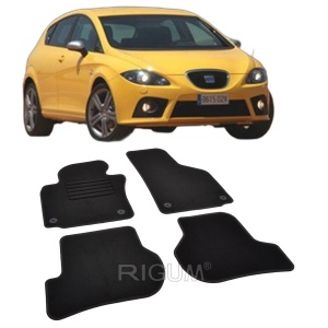 Set covorase mocheta Seat Leon 2 (1P) fara facelift, 2006-2009, din mocheta, compatibile cu autoturismul Seat Leon 2 (1P) fara facelift - Img 2