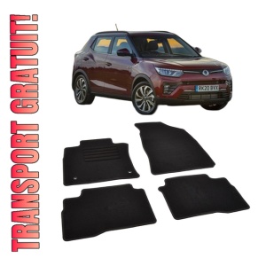 Set covorase mocheta Ssangyong Tivoli 2015-prezent, din mocheta, compatibile cu autoturismul Ssangyong Tivoli
