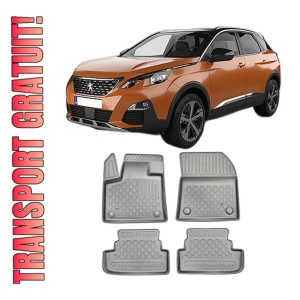 Set covorase PEUGEOT 3008 II HYBRID, din 09.2019 - 11.2023, covorase tavita, caroserie SUV inclusiv FACELIFT, fara siSTEM FOCAL HI-FI, compatibile cu autoturismul PEUGEOT 3008 II HYBRID, ARISTAR