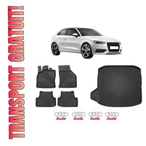 Set Covorase Presuri Auto Si Tavita Portbagaj AUDI A3 (8V1, 8VK) din 2012-2020 AUDI