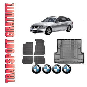 Set Covorase Presuri Auto Si Tavita Portbagaj BMW Seria 3 Touring (E91) din 2004-2012 BMW