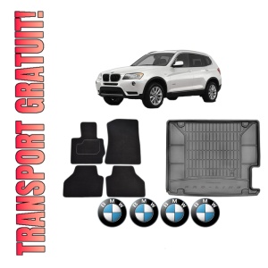 Set Covorase Presuri Auto Si Tavita Portbagaj BMW Seria X3 (F25) din 2010-2017 BMW