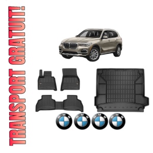 Set Covorase Presuri Auto Si Tavita Portbagaj BMW Seria X5 (G05, F95) din 2018-2023 BMW