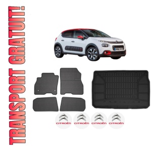 Set Covorase Presuri Auto Si Tavita Portbagaj CITROEN C3 III (SX) din 2016-2018 CITROEN