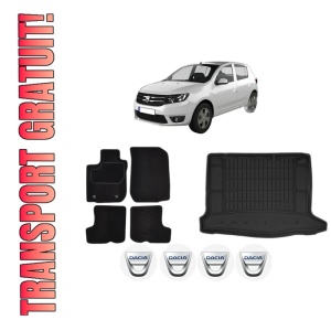 Set Covorase Presuri Auto Si Tavita Portbagaj DACIA SANDERO II din 2012-2019 DACIA
