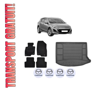 Set Covorase Presuri Auto Si Tavita Portbagaj MAZDA 3 (BL) din 2008-2014 MAZDA
