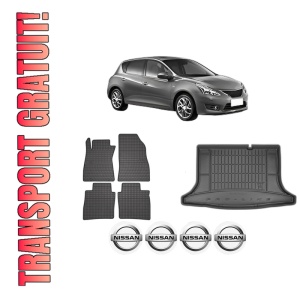 Set Covorase Presuri Auto Si Tavita Portbagaj NISSAN PULSAR Hatchback (C13) din 2014-2015 NISSAN