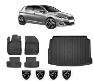 Set Covorase Presuri Auto Si Tavita Portbagaj PEUGEOT 308 II (LB_, LP_, LW_, LH_, L3_) din 2013-2021 PEUGEOT - Img 2