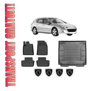 Set Covorase Presuri Auto Si Tavita Portbagaj PEUGEOT 407 SW (6E_, 6D_) din 2004-2010 PEUGEOT