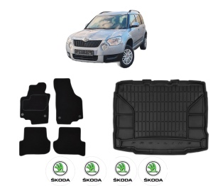 Set Covorase Presuri Auto Si Tavita Portbagaj SKODA YETI (5L) din 2009-2017 SKODA - Img 2
