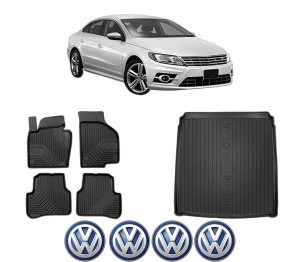 Set Covorase Presuri Auto Si Tavita Portbagaj Volkswagen CC B7 (358) din 2011-2016 Volkswagen - Img 2